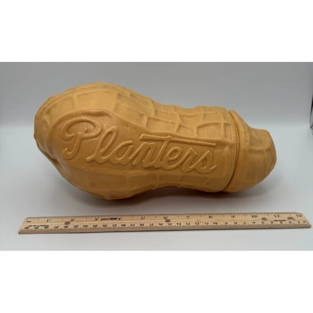 Vintage Planters Peanuts Plastic Peanut Shell Display Container Retro Mr. Peanut